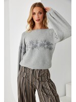 NKN Nekane Embroidered Balloon Sleeve Sweater