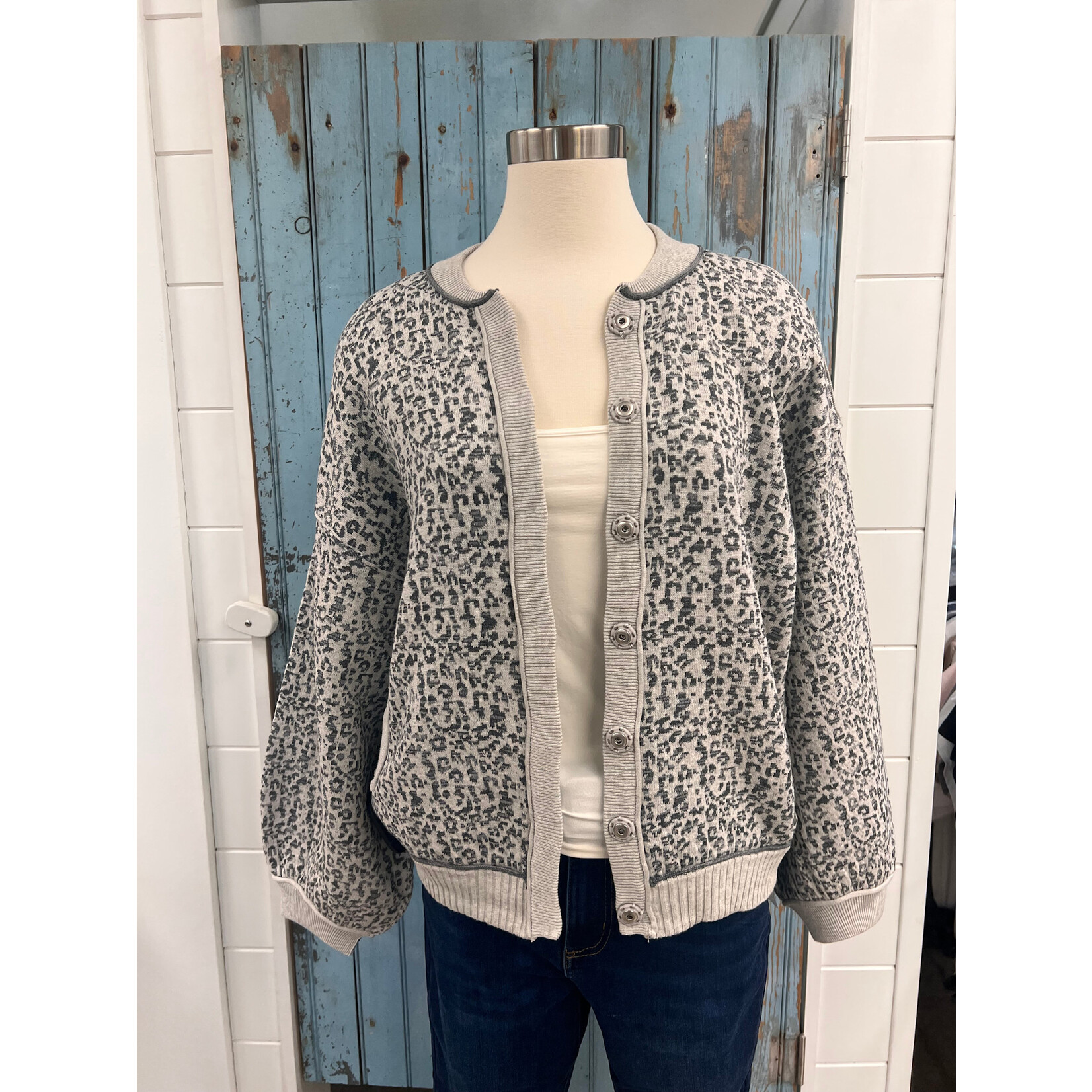 By together BT Cheetah Print Cardi Top