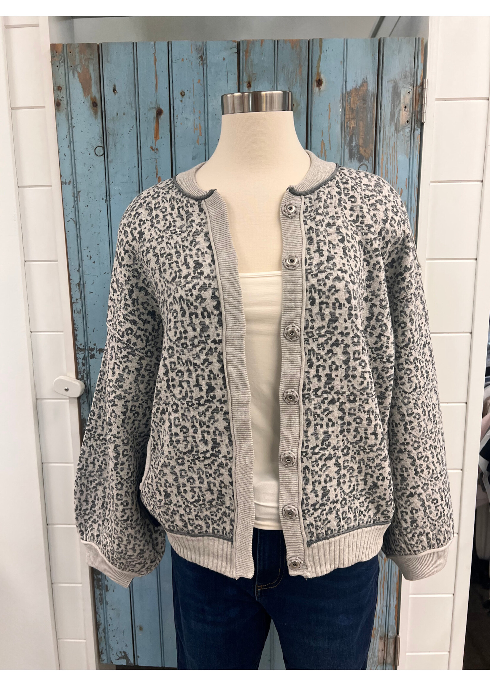 By together BT Cheetah Print Cardi Top
