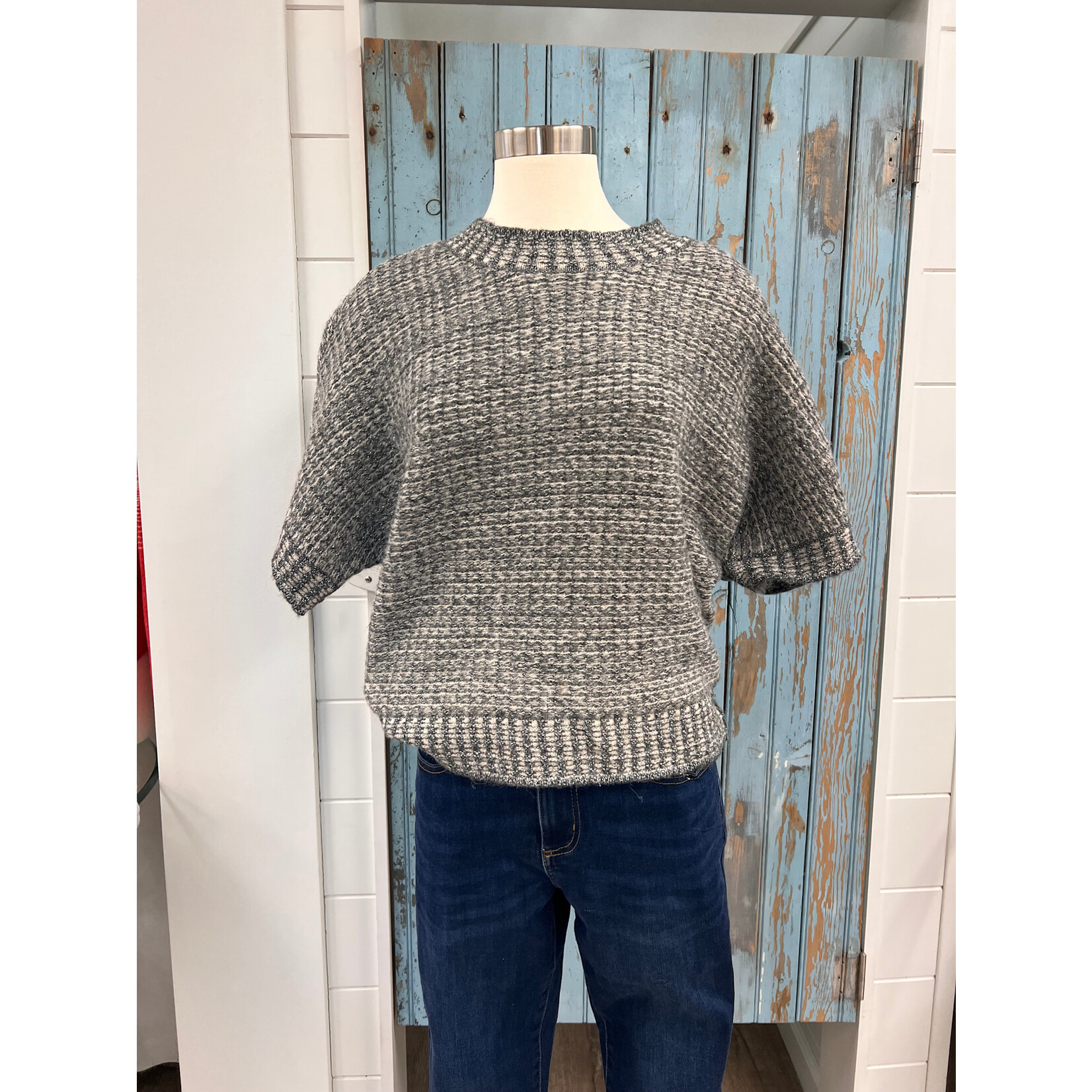 Tribal T Crew Neck Cap Slv Sweater