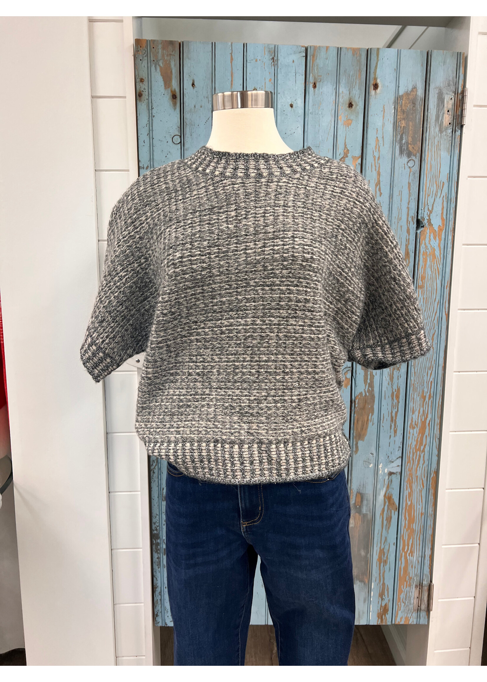 Tribal T Crew Neck Cap Slv Sweater