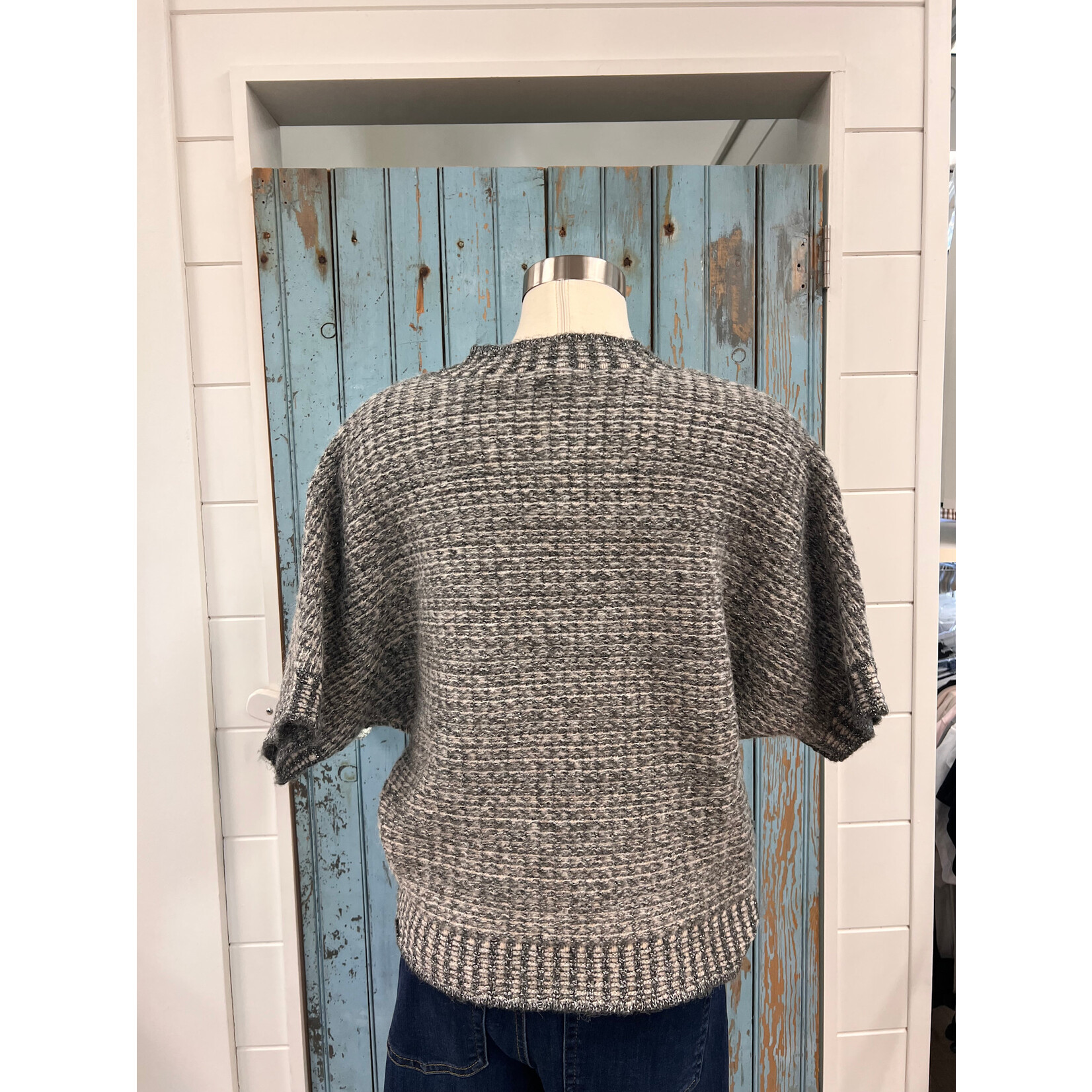 Tribal T Crew Neck Cap Slv Sweater