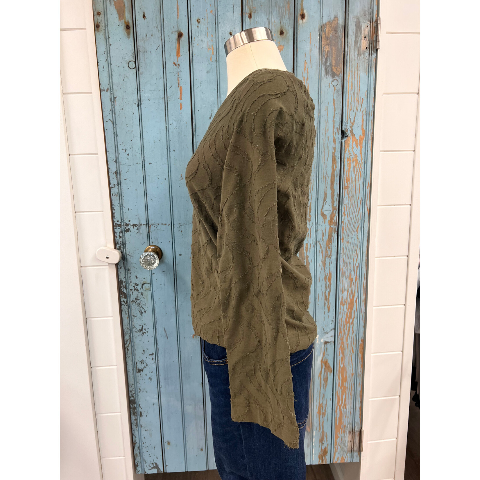 Tribal T L/S V Neck Top