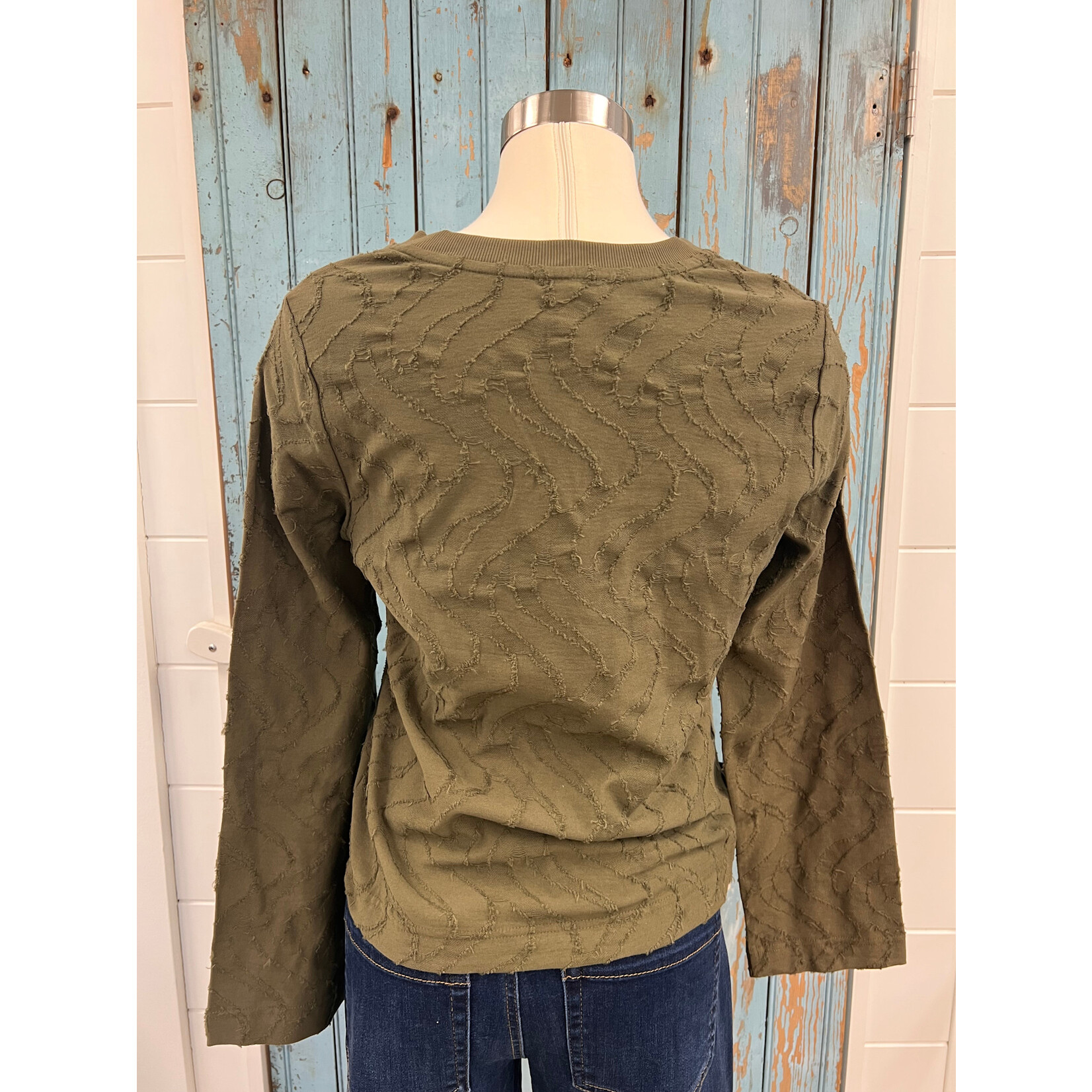 Tribal T L/S V Neck Top