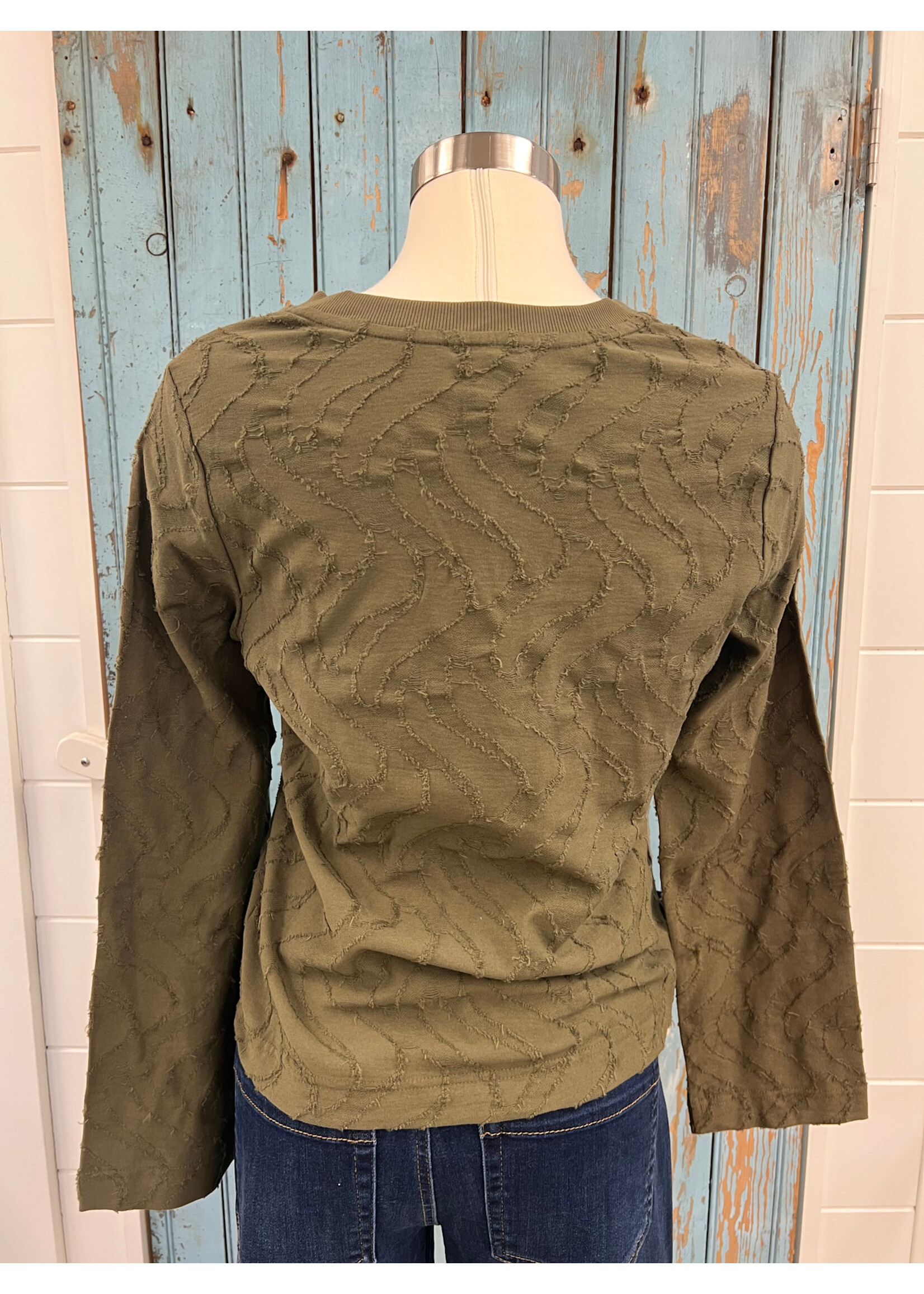 Tribal T L/S V Neck Top