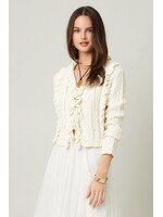 Illa Illa Ruffle Trim Knit Sweater