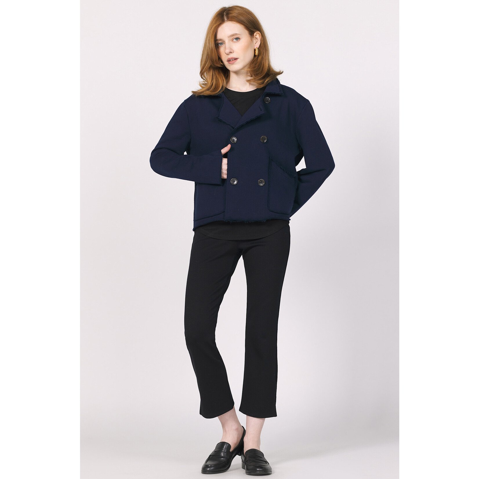 Another Love AL Velma Cropped Peacoat Jacket