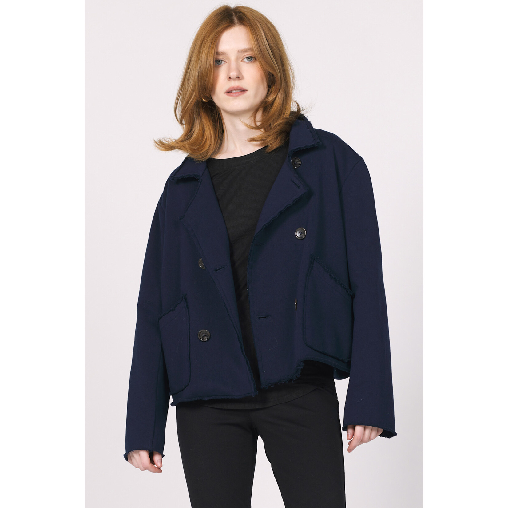 Another Love AL Velma Cropped Peacoat Jacket