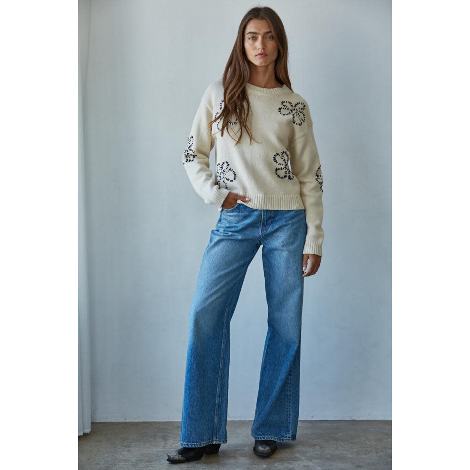By together BT Petal Pop Embroiderd Swtr
