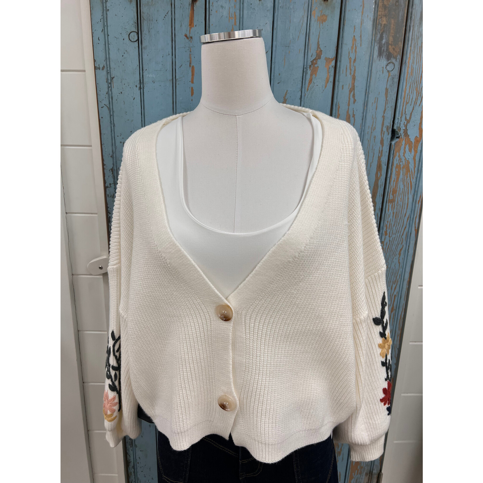 Mello Mello Floral Patchwork Cardigan