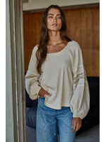 By together Mesa Contrast Stitch Top