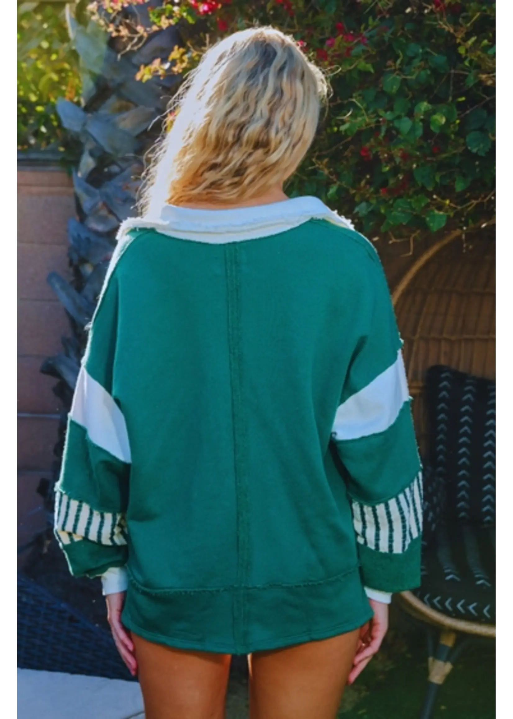 BUCKETLIST BL Terry Color Block Top