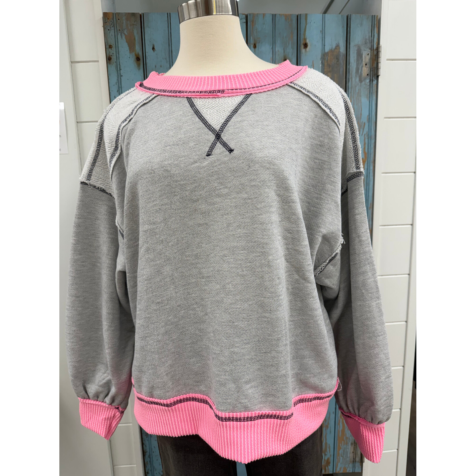 BUCKETLIST BL Contrast Stitch Sweatshirt