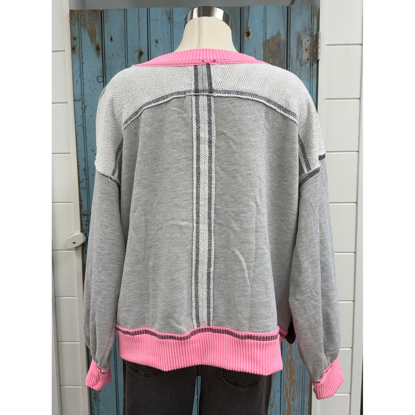 BUCKETLIST BL Contrast Stitch Sweatshirt