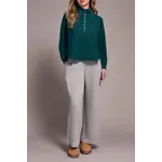 Tribal Henley Top w/ Rib Combo