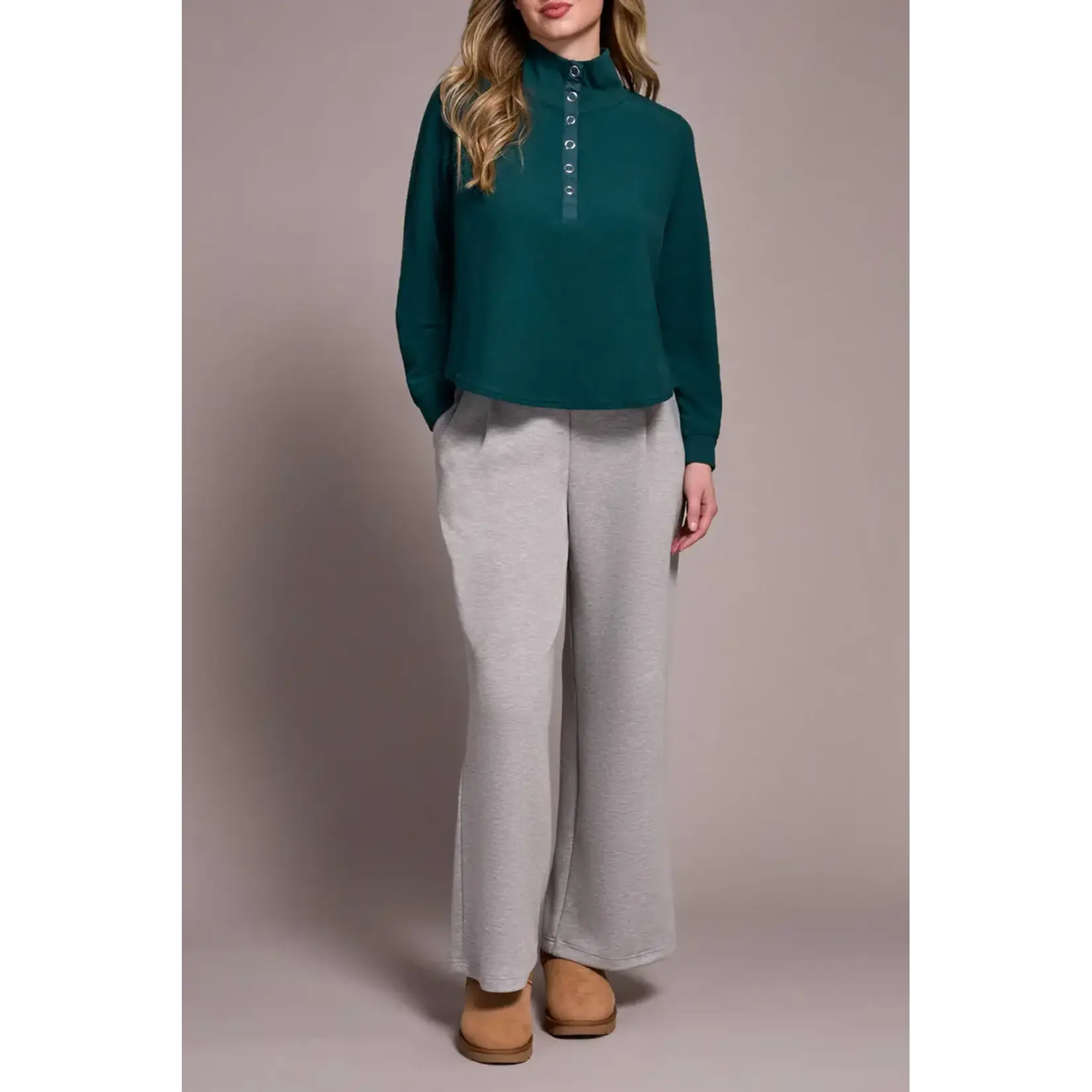 Tribal T Henley Top w/ Rib Combo