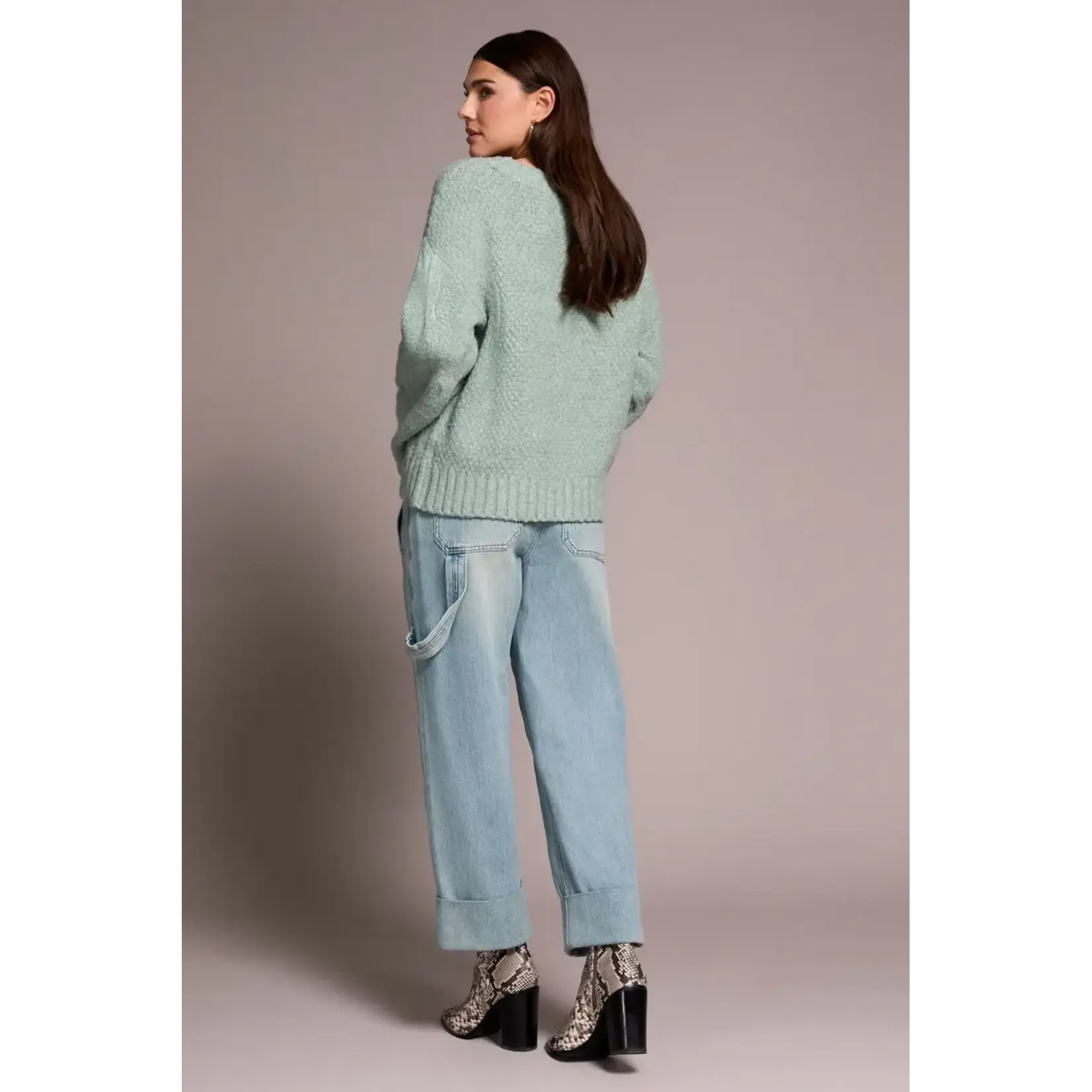 Tribal T Crew Nk Cable Swtr