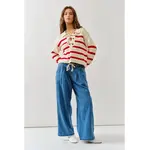 Aaron & Amber Lace Up Relaxed Fit Swtr