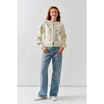 Aaron & Amber Flower Cardi W/Pompom Edge