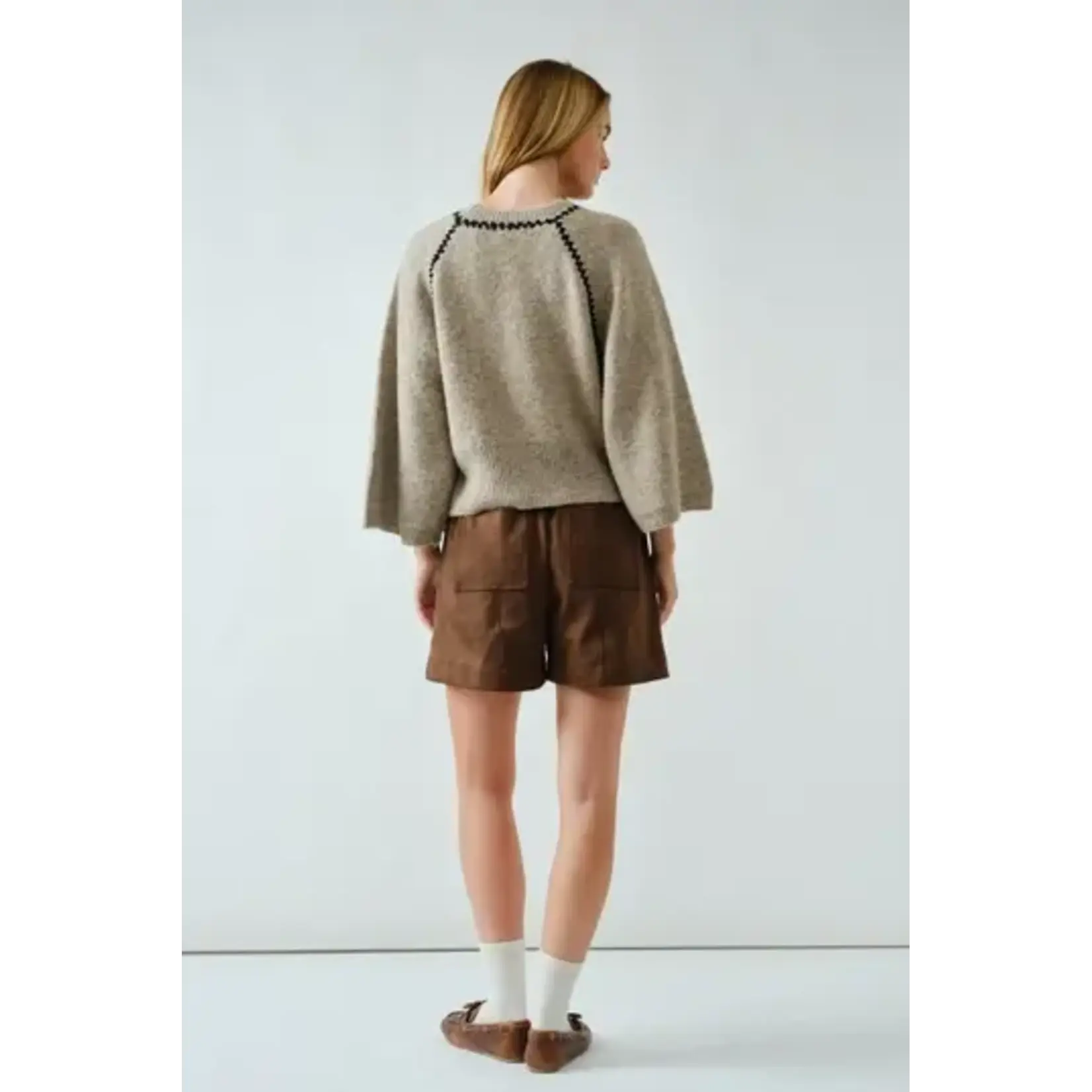 Aaron & Amber A&A Pullover Swtr w/Contrast Stitch