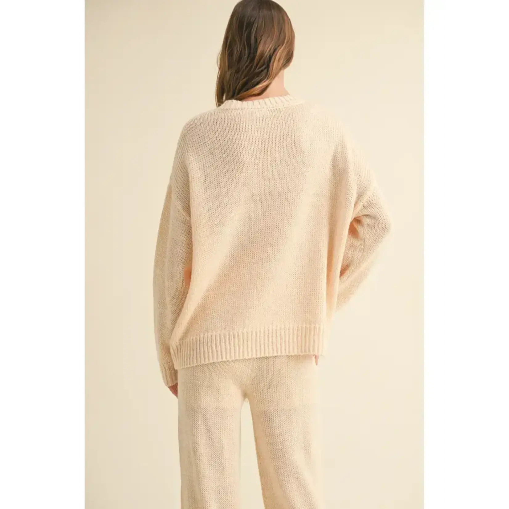 Miou Muse MM Lace Up Front Swtr Top