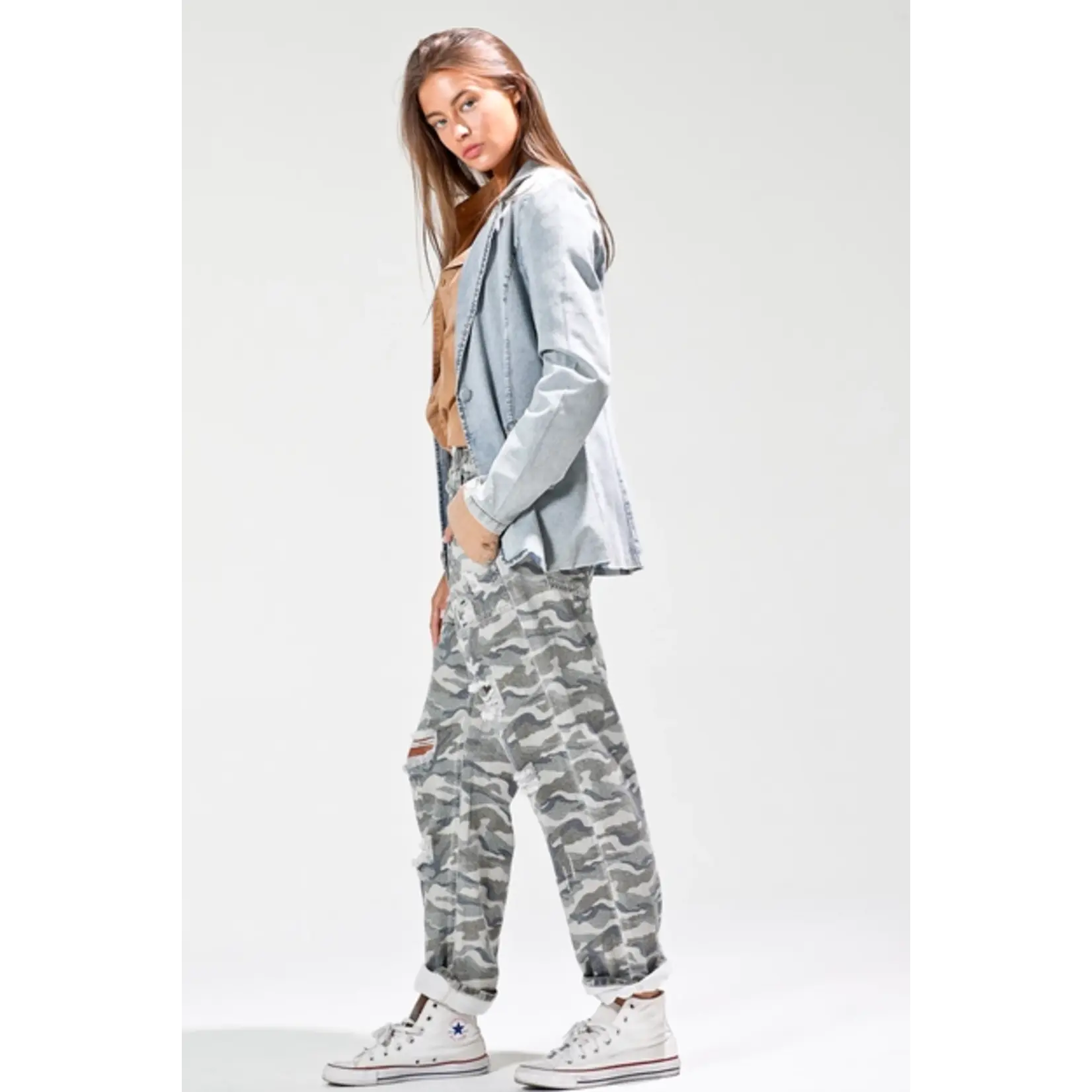 NoaBoa NoaBoa Front Pocket Denim Blazer