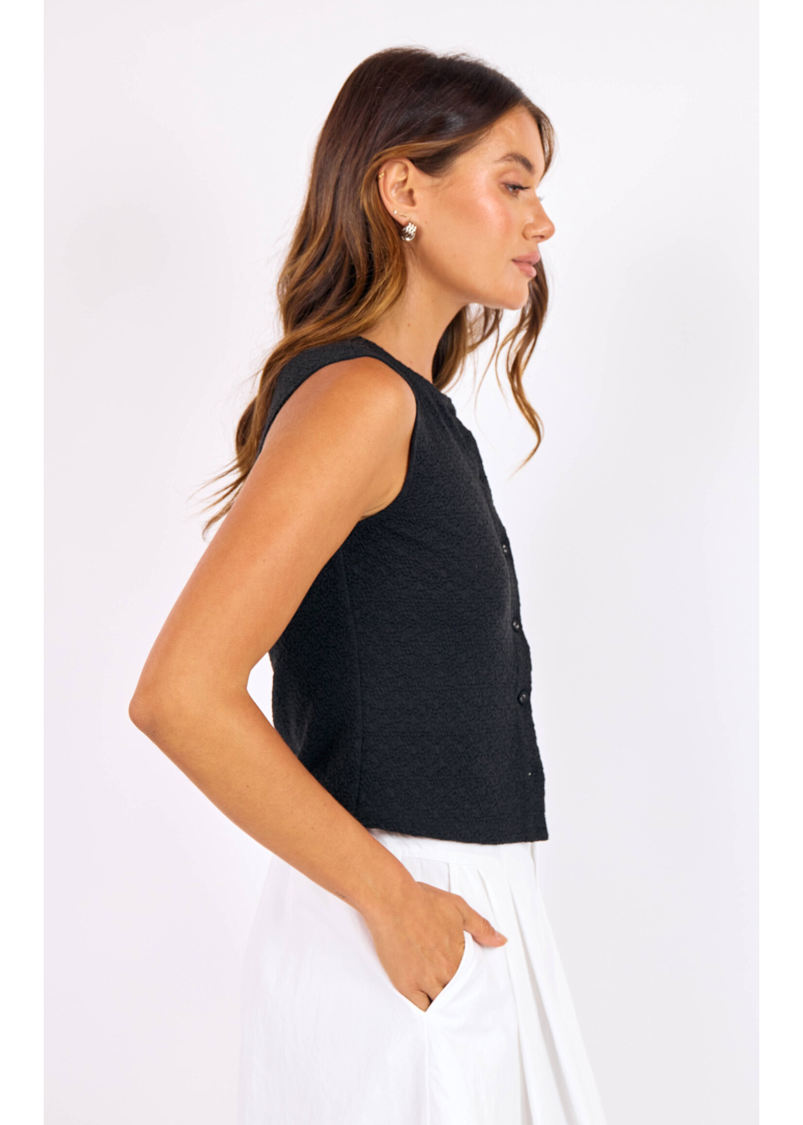 Sage The Label Purpose Button Tank