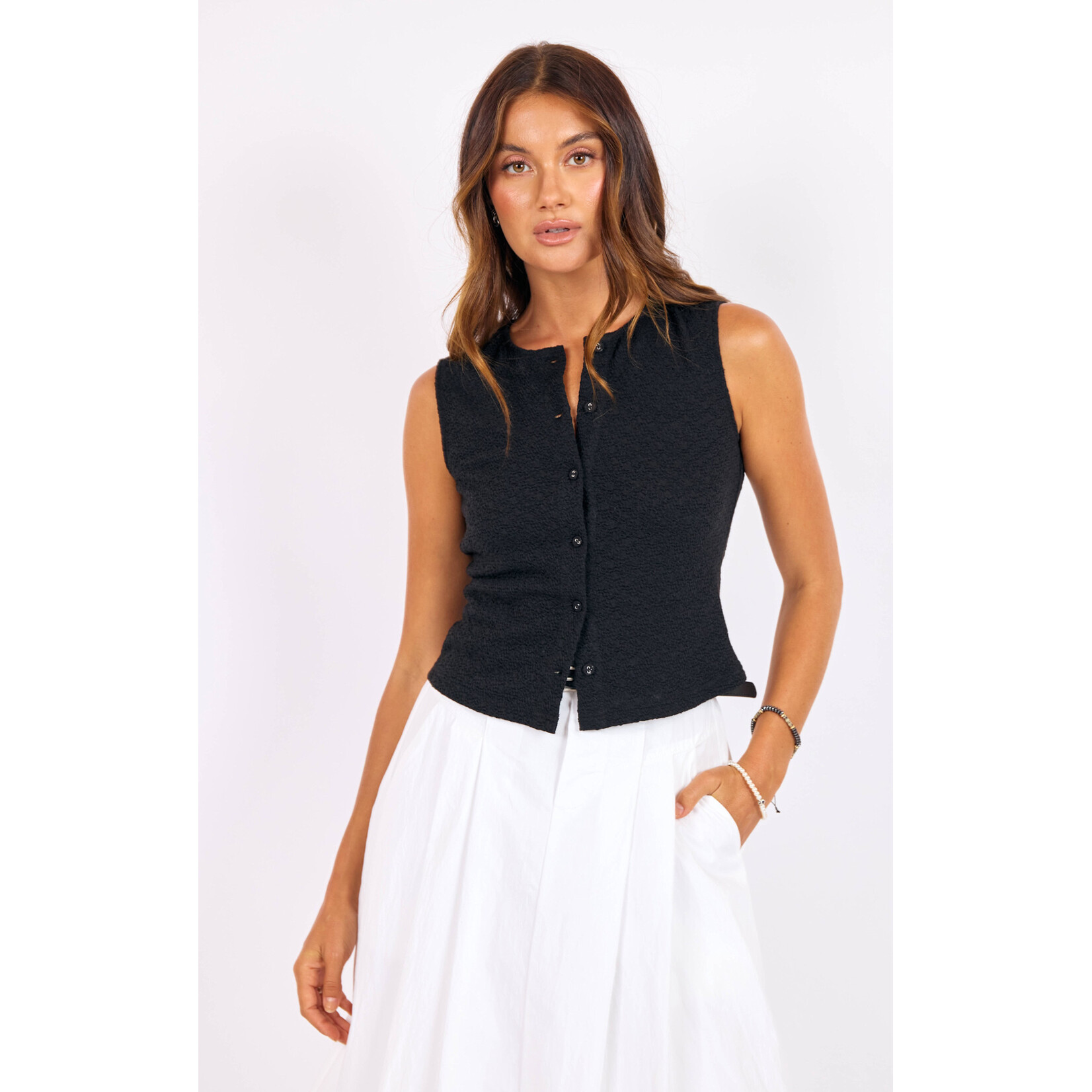 Sage The Label Purpose Button Tank