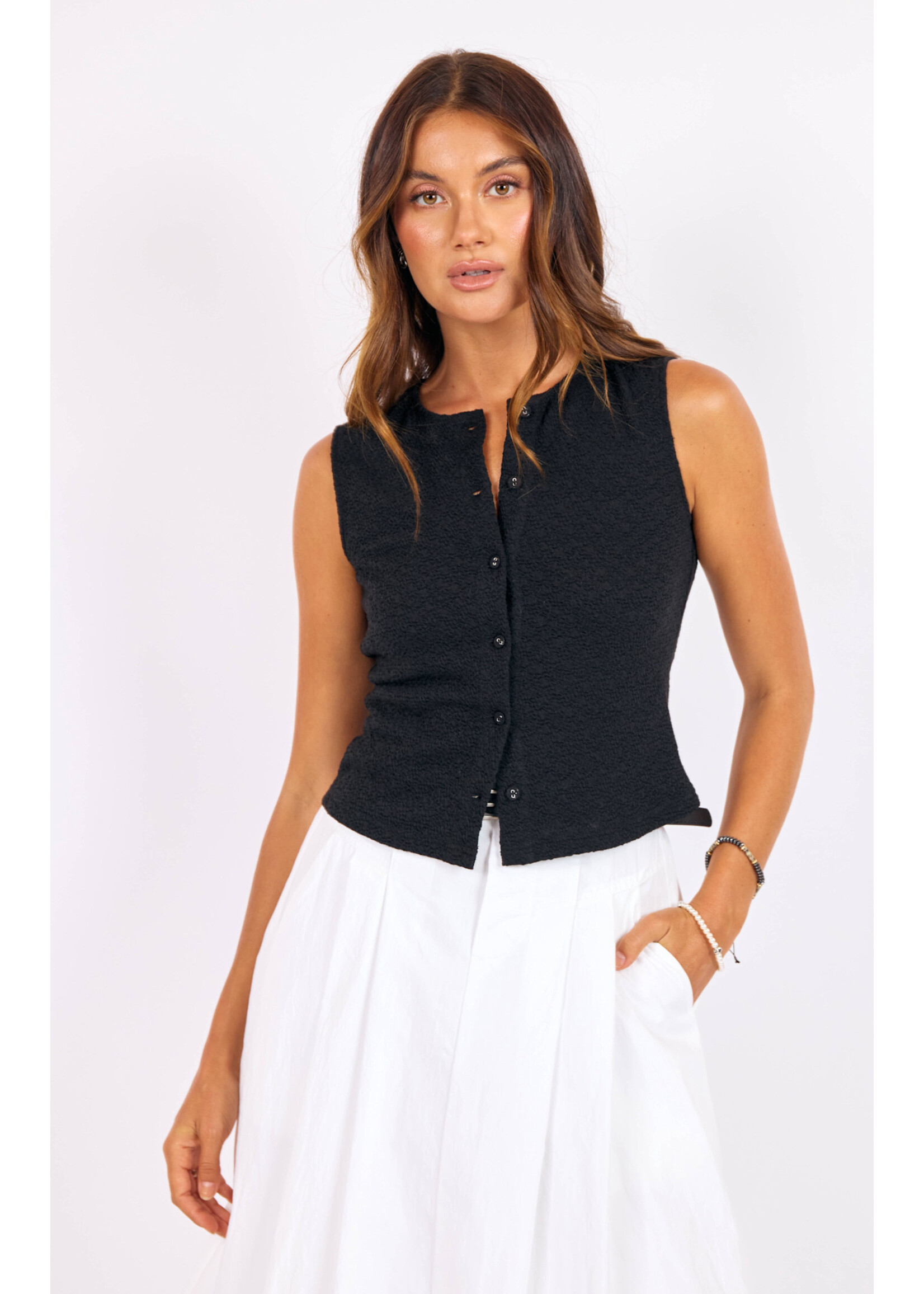 Sage The Label Purpose Button Tank