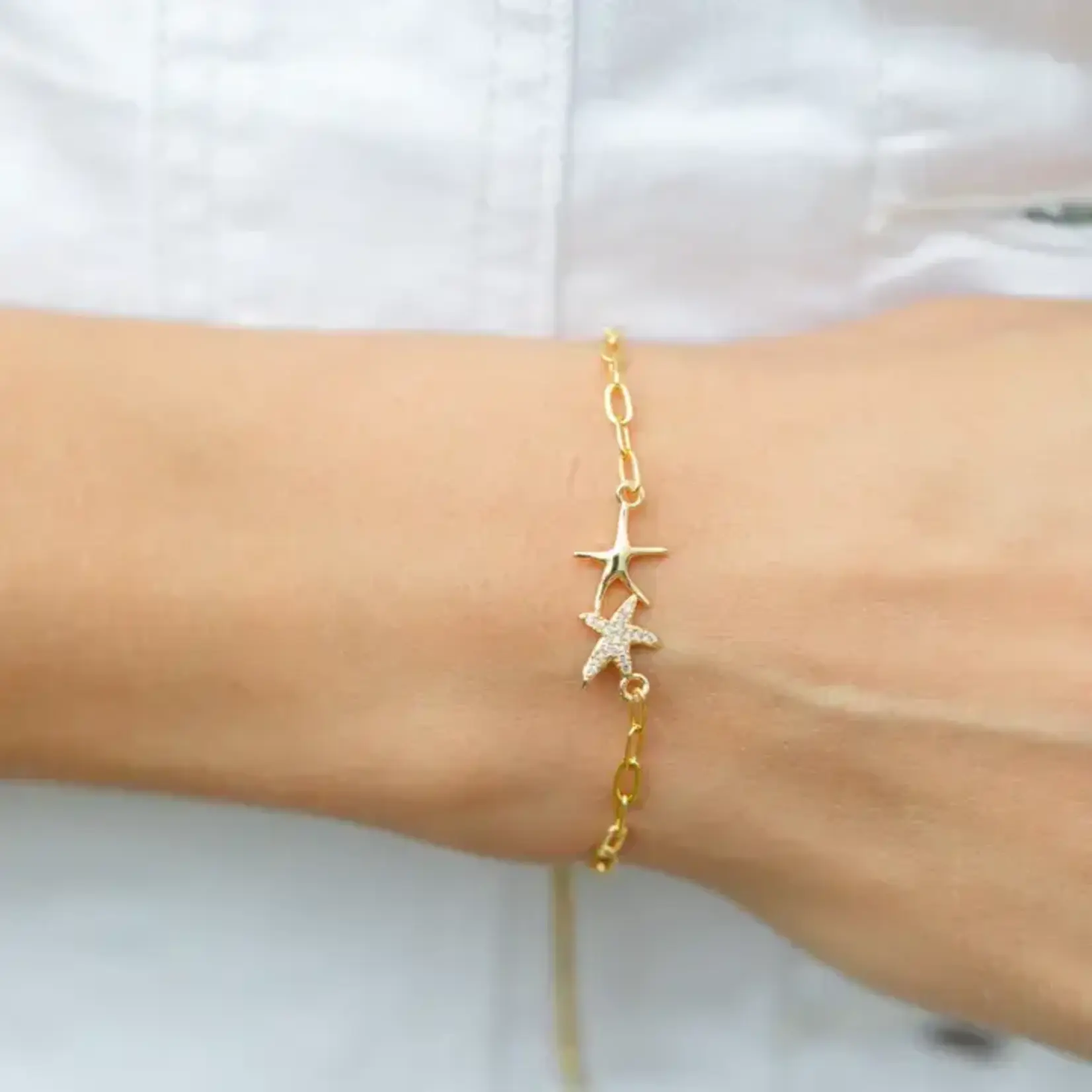 Splendid Iris SI Double starfish bracelet