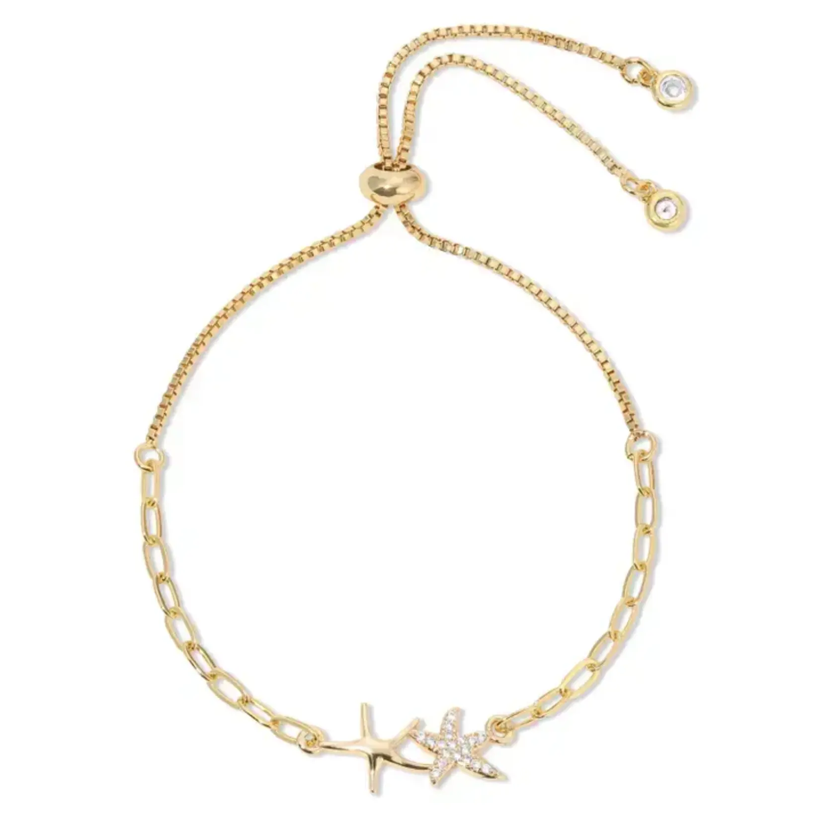 Splendid Iris  Double starfish bracelet