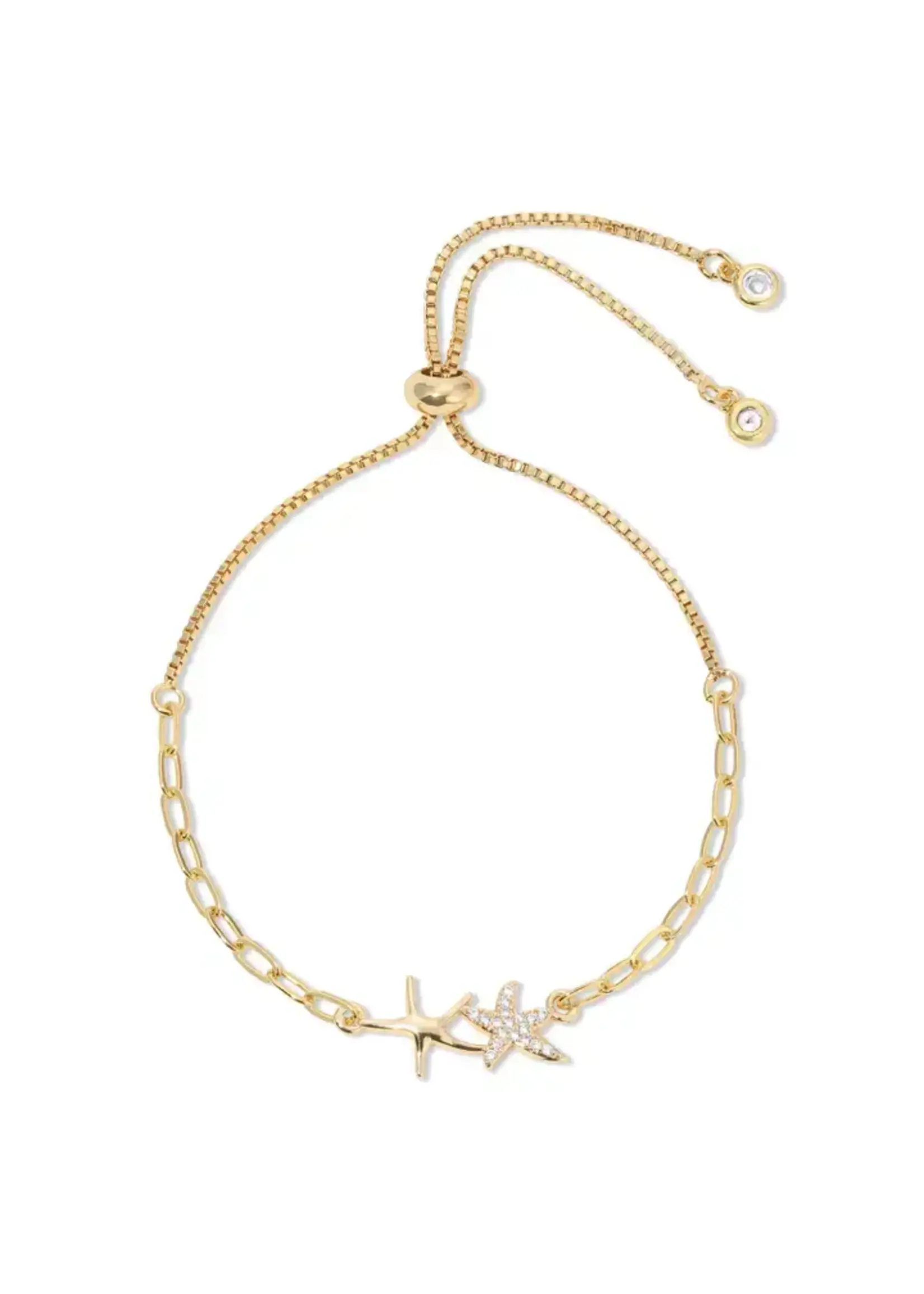 Splendid Iris  Double starfish bracelet