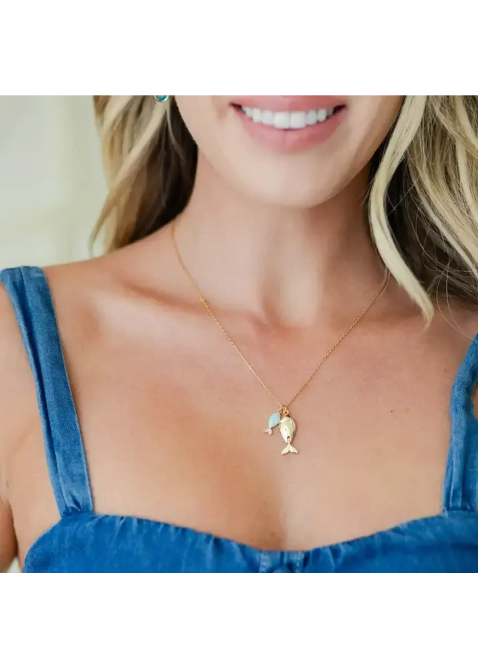 Splendid Iris Fish Necklace