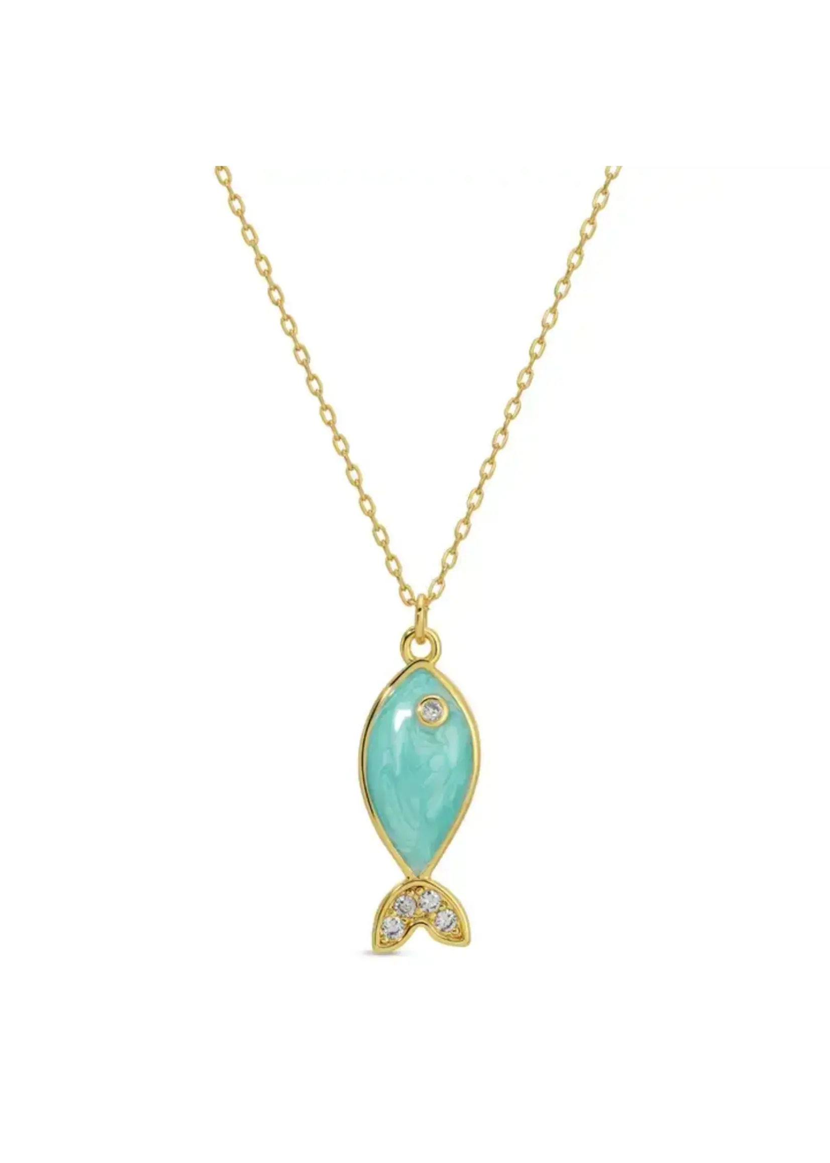 Splendid Iris Fish Necklace