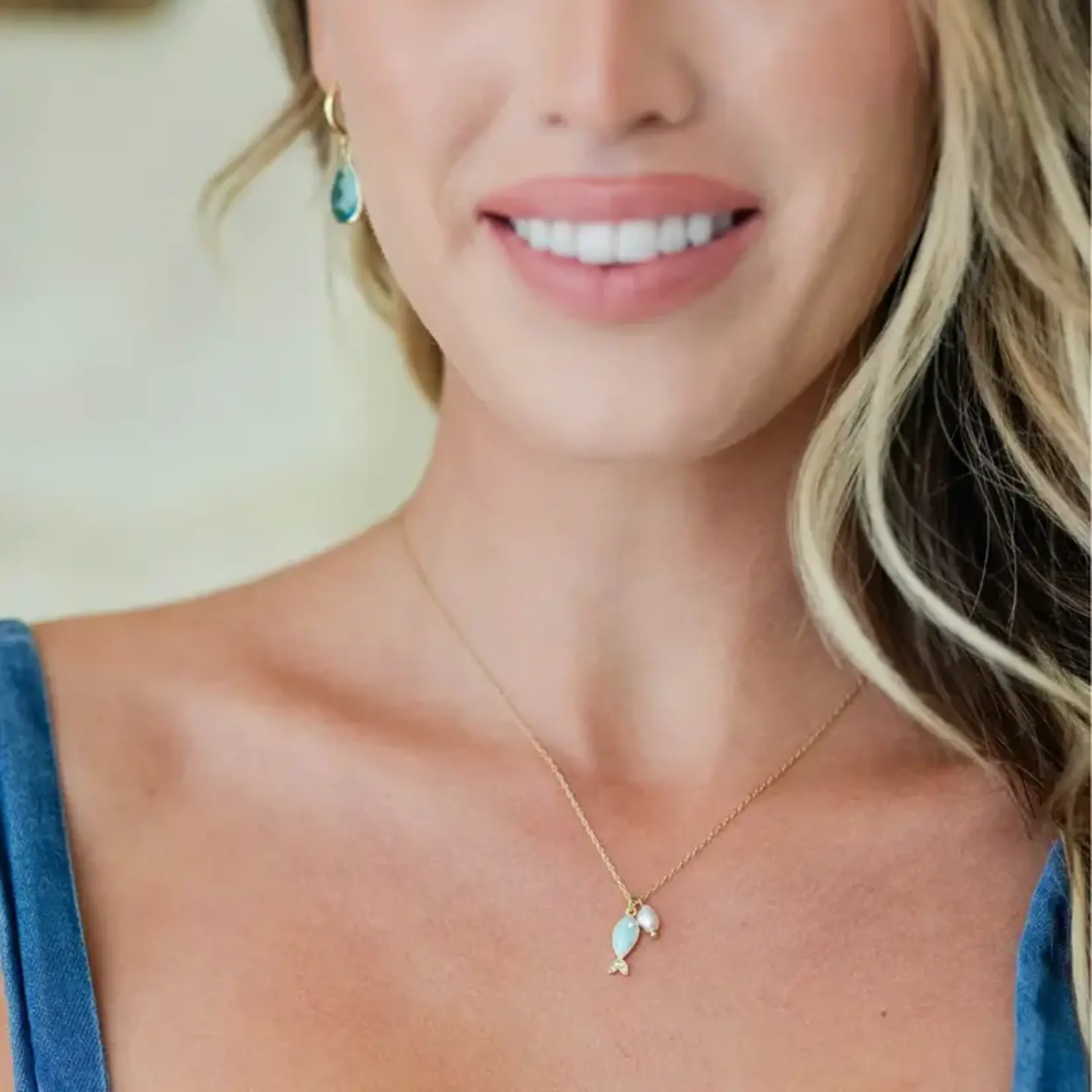 Splendid Iris Fish Necklace