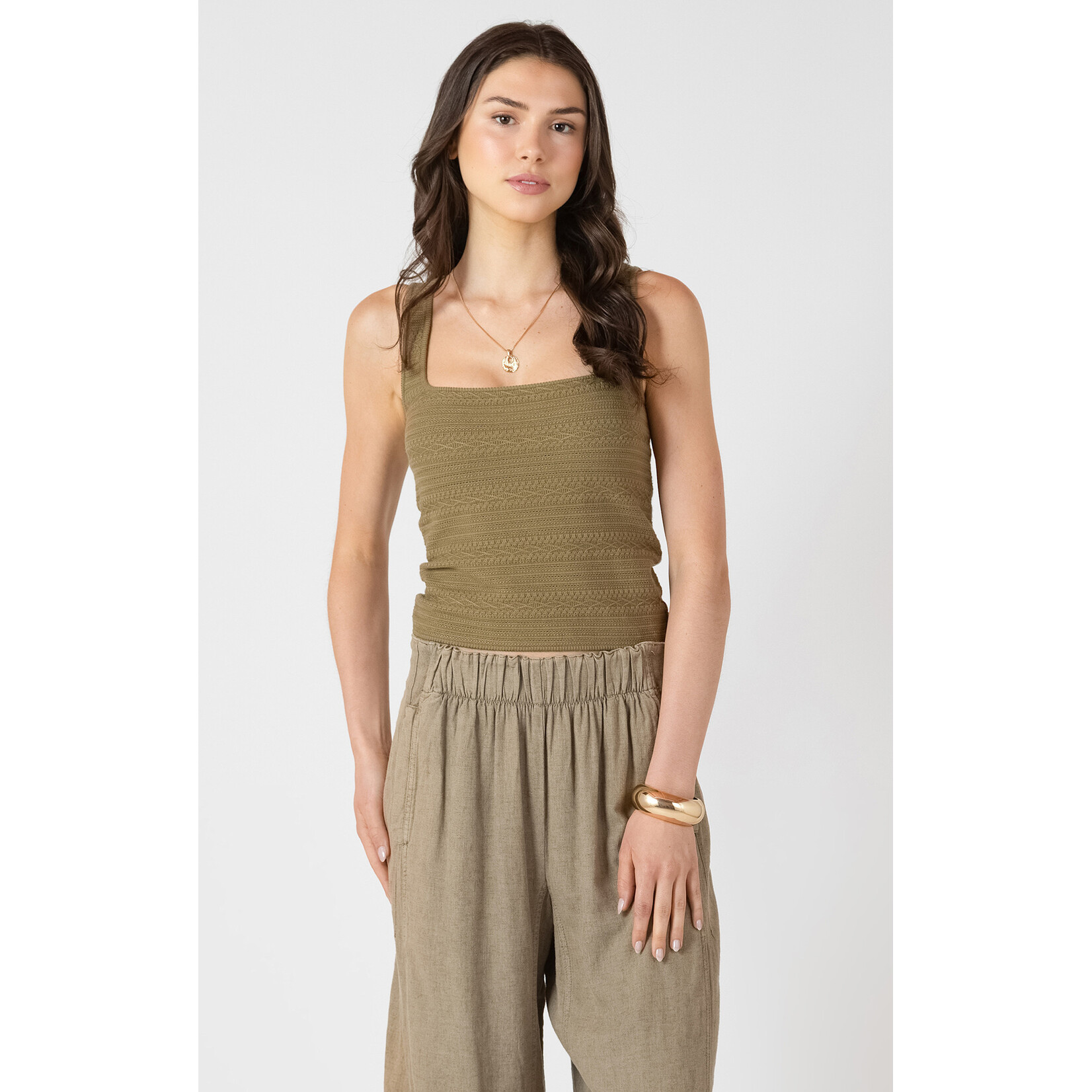 Dex Dex Sage Textured Tank
