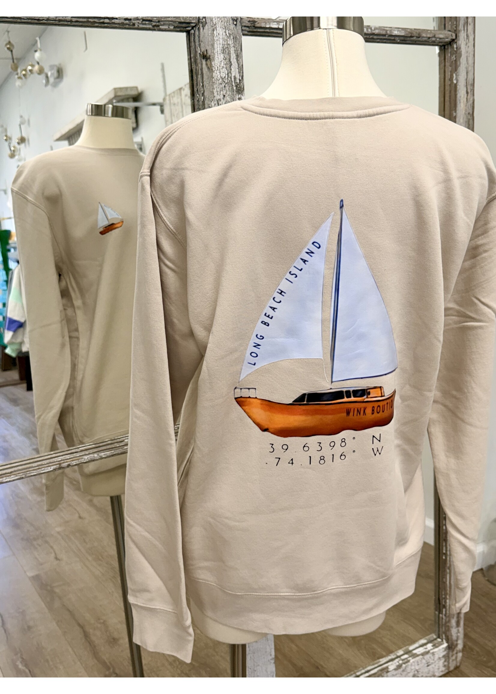 Wink LBI Sailboat Sweatshirt