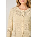 Mystree Myst Butter Pointelle Cardi