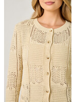 Mystree Myst Butter Pointelle Cardi