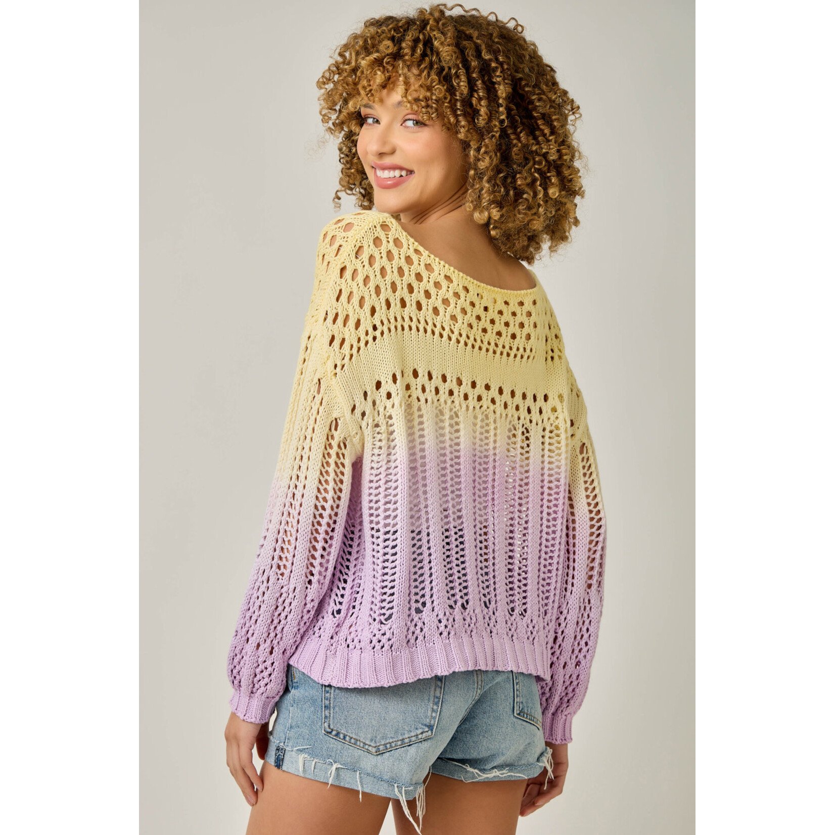 Mystree Ombre Open Stitch Pullover