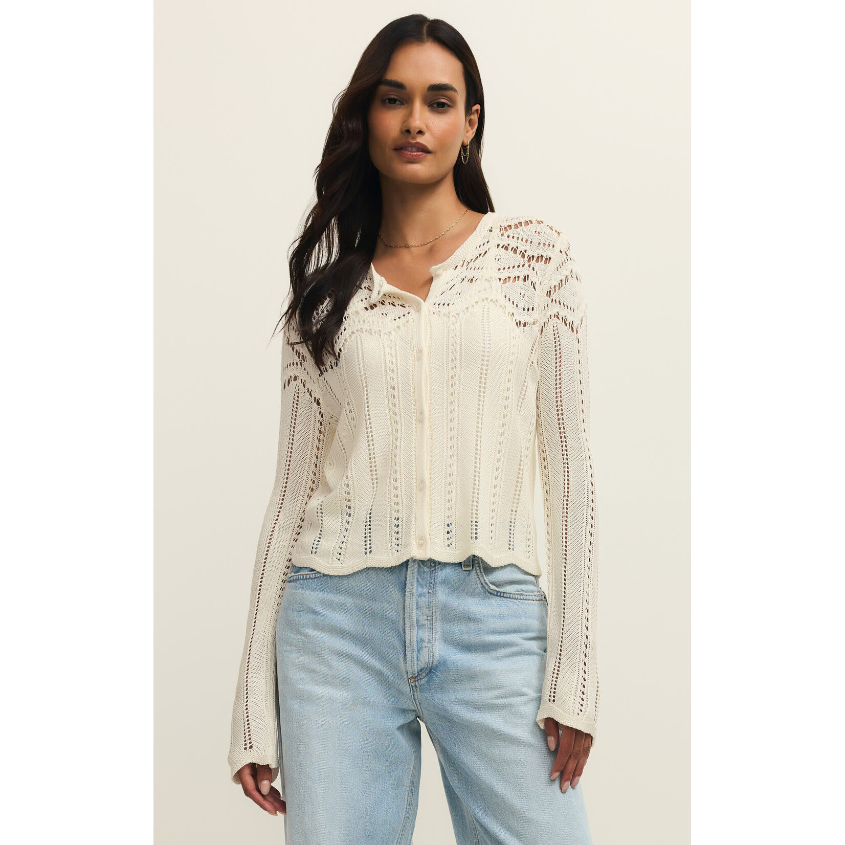 Z Supply Alycia Crochet Sweater