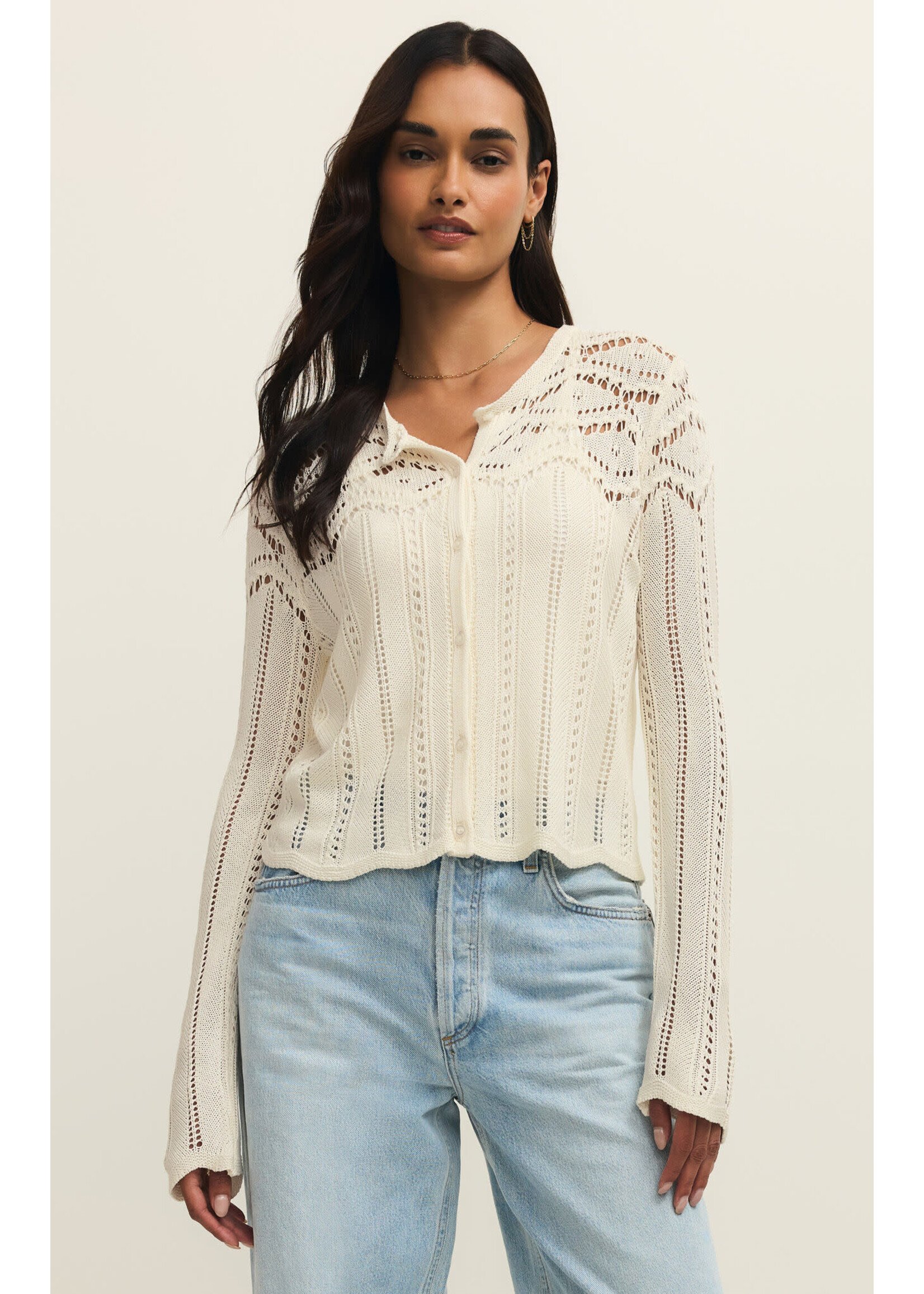 Z Supply Alycia Crochet Sweater