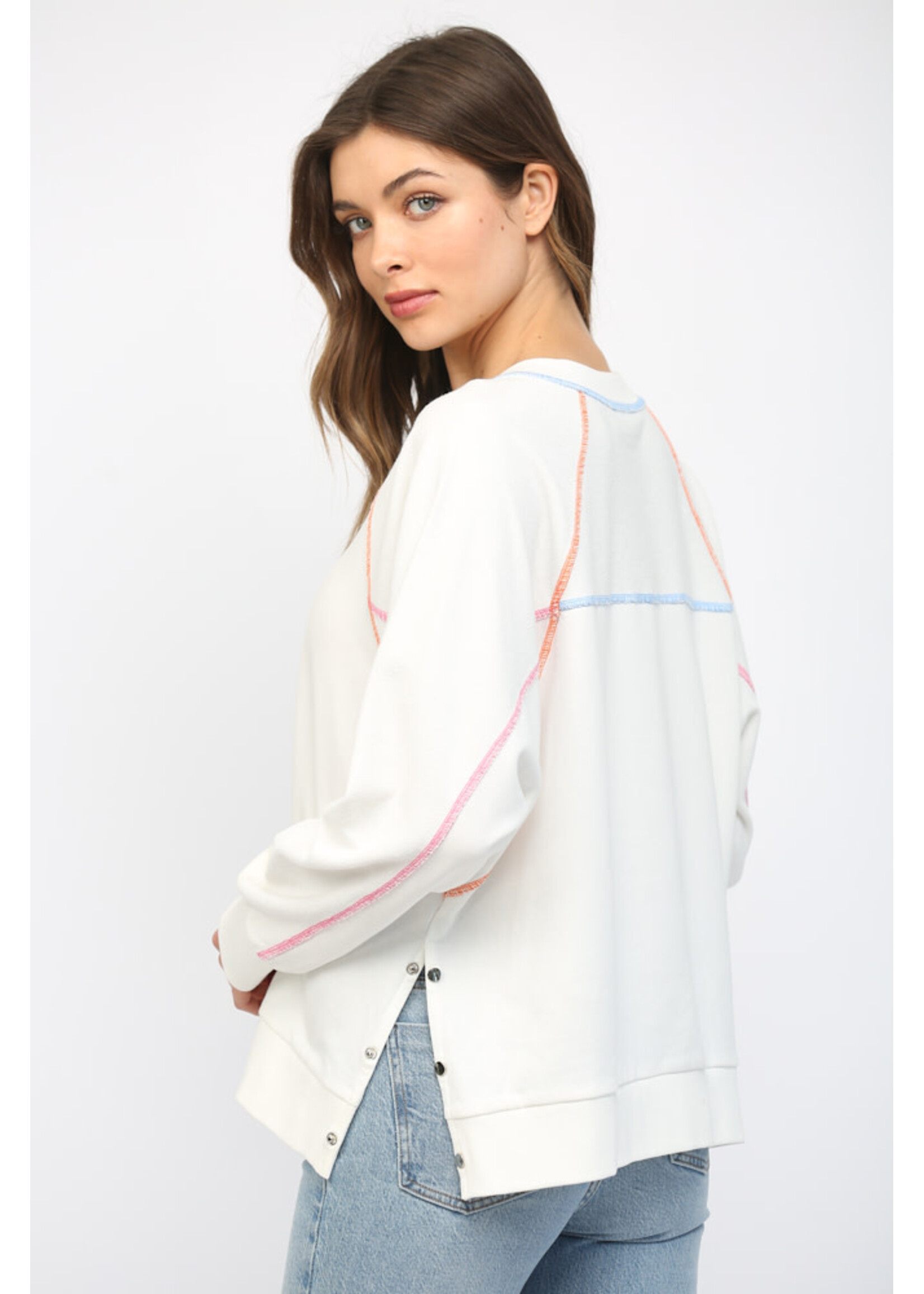 Fate Color Stitch Sweatshirt