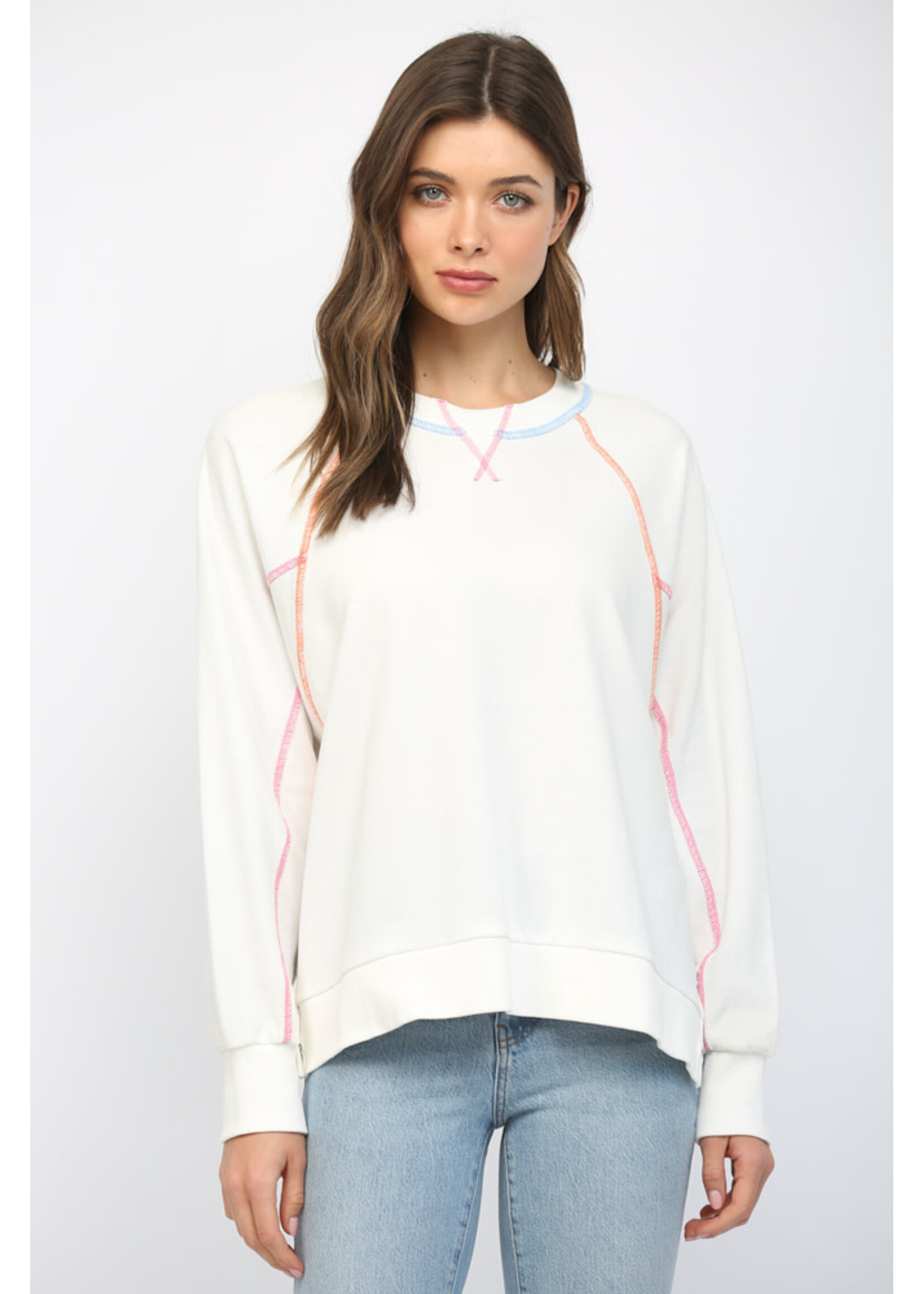 Fate Color Stitch Sweatshirt