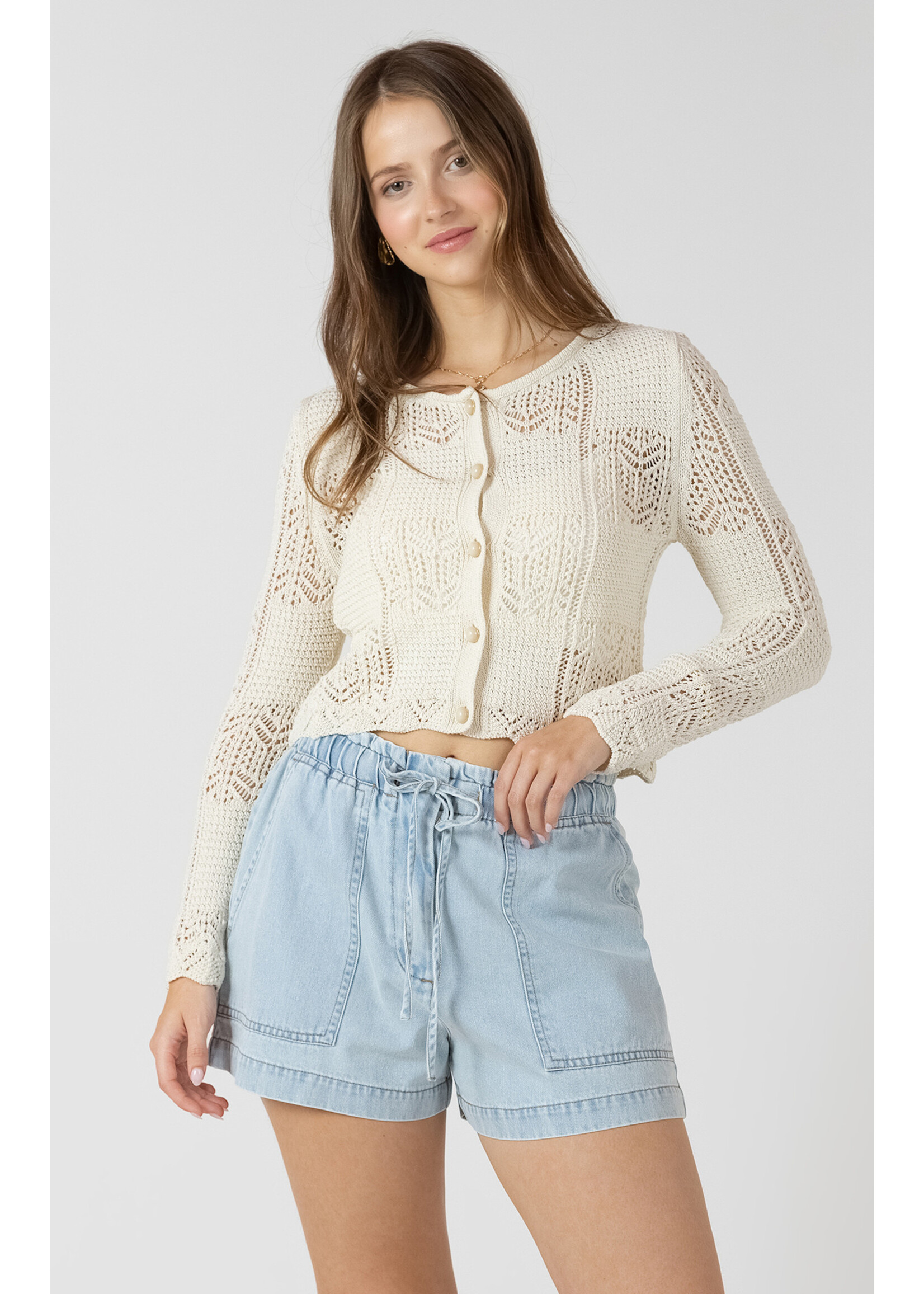 Dex Crochet Cream Cardi