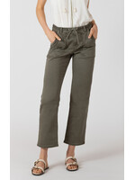 Dex Olive Pencil Drawstring Pant