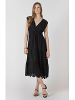 Dex Dex Black V-neck Maxi