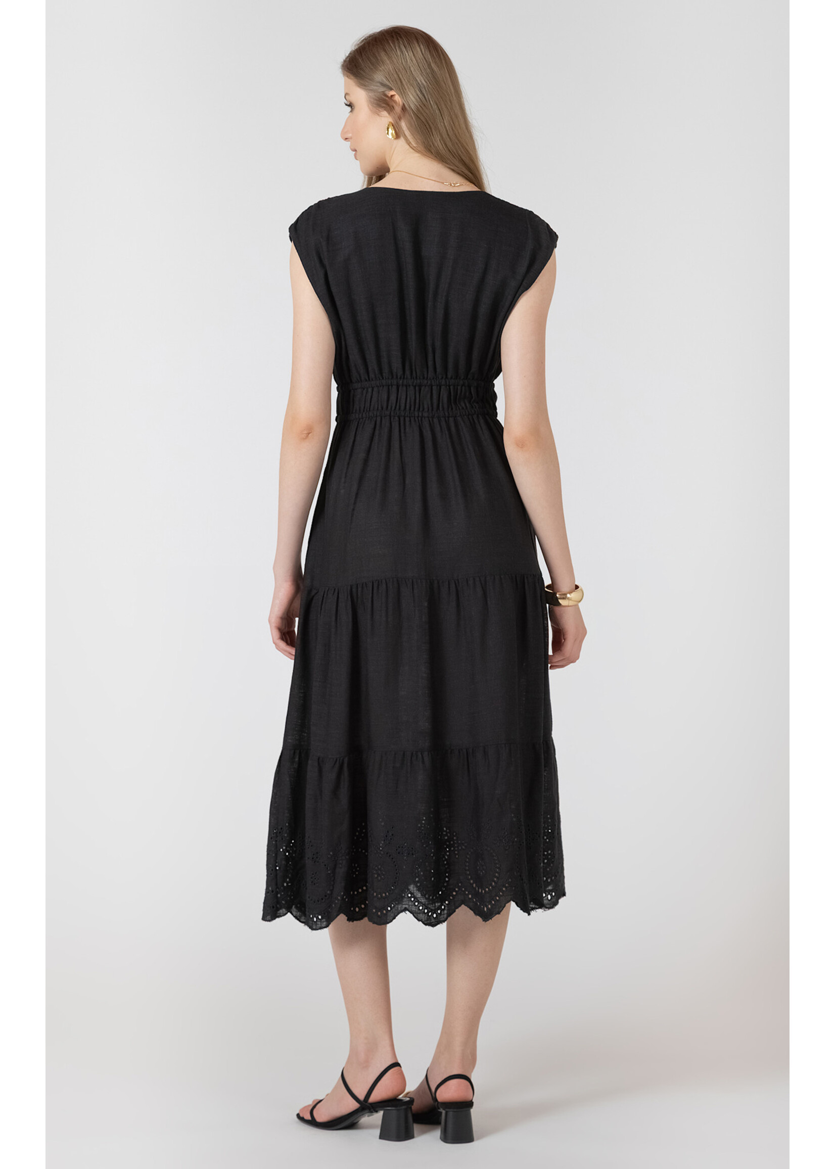Dex Black V-neck Maxi