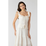 Dex Dex Ruffle Eyelet Tank