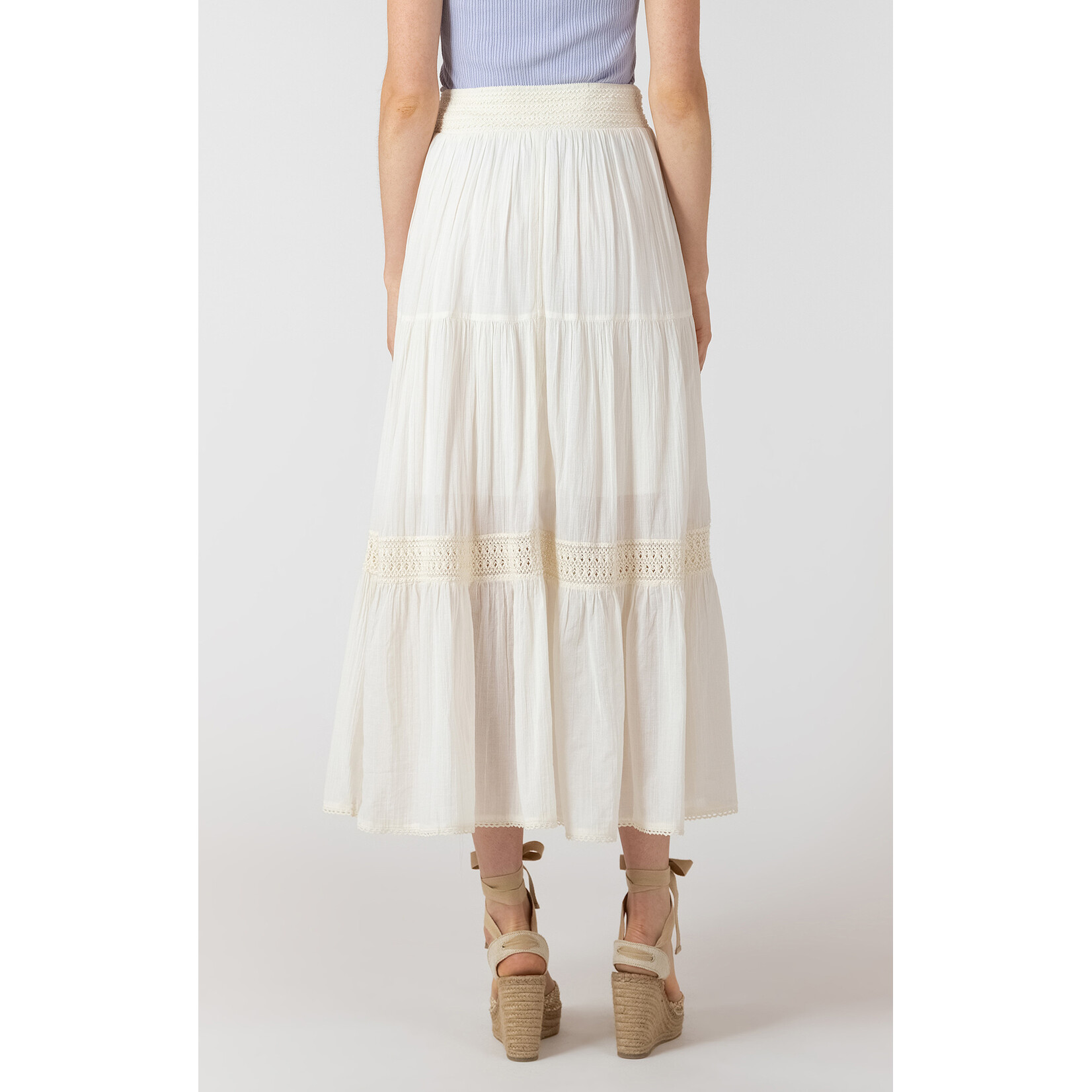 Dex Dex Cream Crochet Skirt